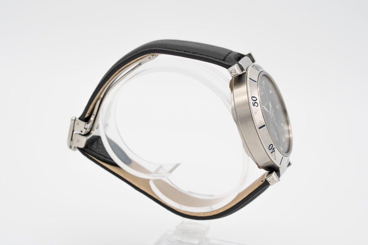 Cartier Pasha 2113 Chronograph Rare Grey Dial Steel Automatic 38mm