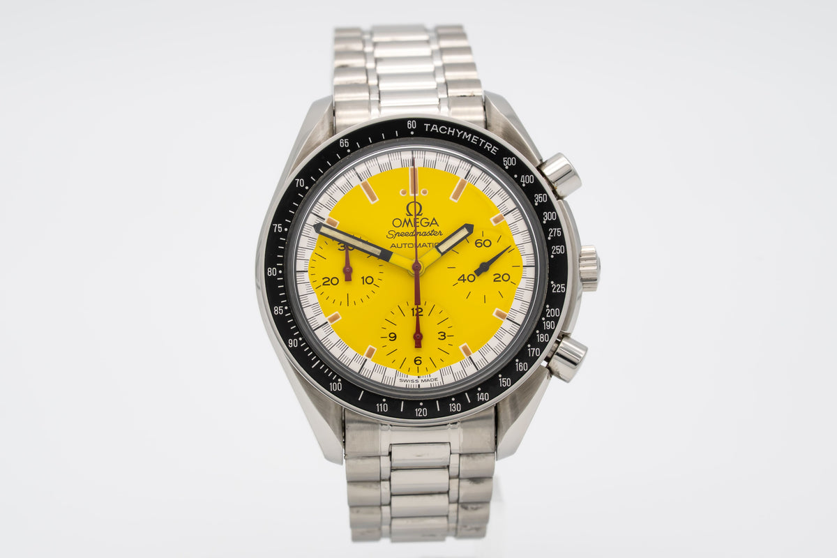 Omega Speedmaster Reduced Rare Unpolished Schumacher Edition Stahl Automatik 39mm