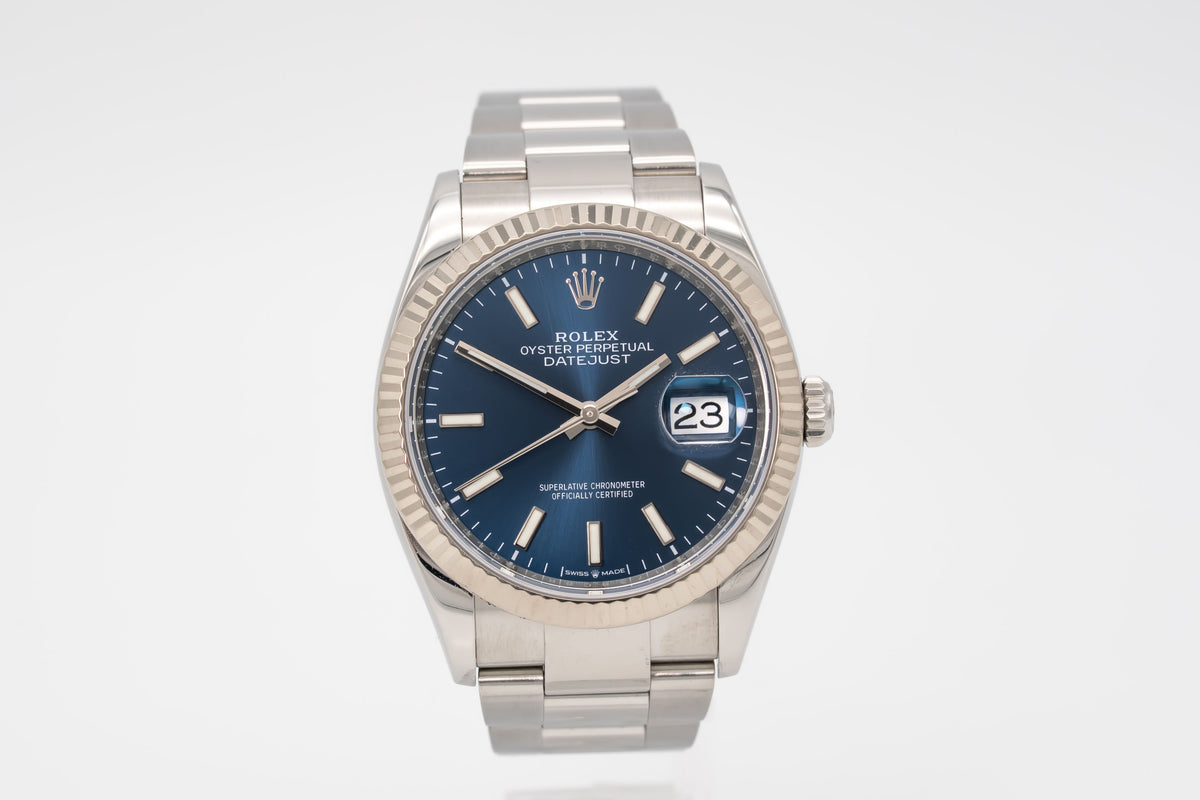 Rolex Datejust 126234 Rare Blue Dial Stahl Weissgold 750 Automatik 36mm