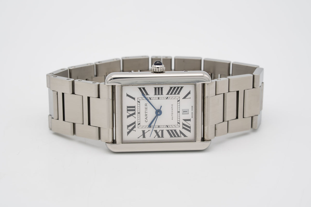 Cartier Tank Solo XL 3515 Stahl Automatik 31mm Herrenuhr Papers