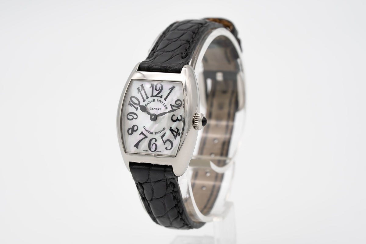 Franck Muller Tonocarbex 2252 QZ Lady MOP Dial Stainless Steel Papers