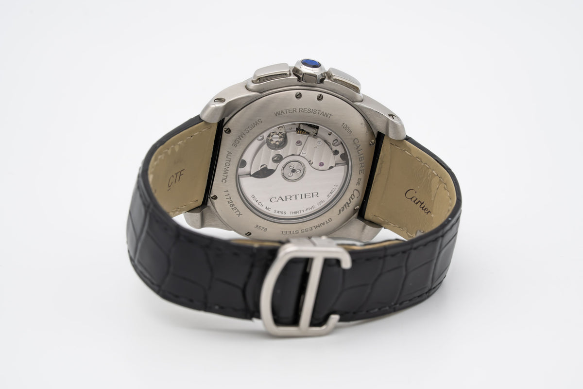 Cartier Calibre de Cartier Chronograph 3578 Chronograph Stainless Steel Automatic 42mm Papers