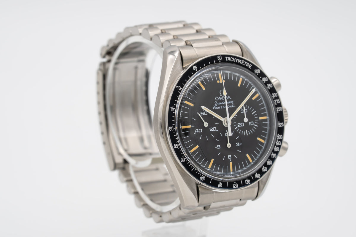 Omega Speedmaster Professional Moonwatch Rare Long S and R Stainless Steel Manual Winding 42mm