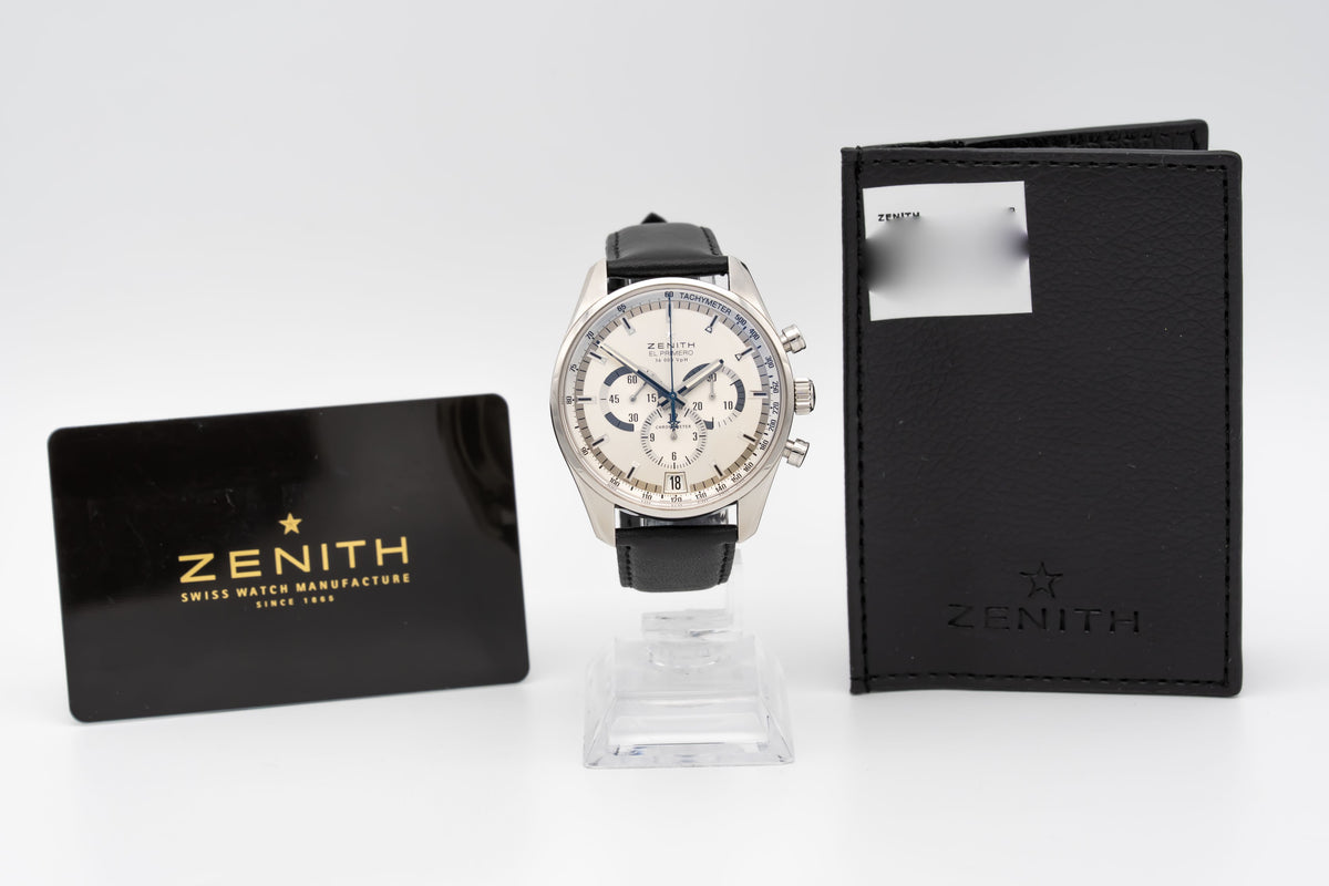 Zenith El Primero 36'000 VpH Stainless Steel Automatic 42mm Papers