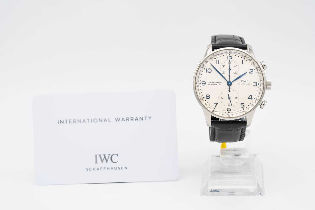 IWC Portugieser Chronograph IW371446 Portuguese Stahl Automatik 41mm Papers