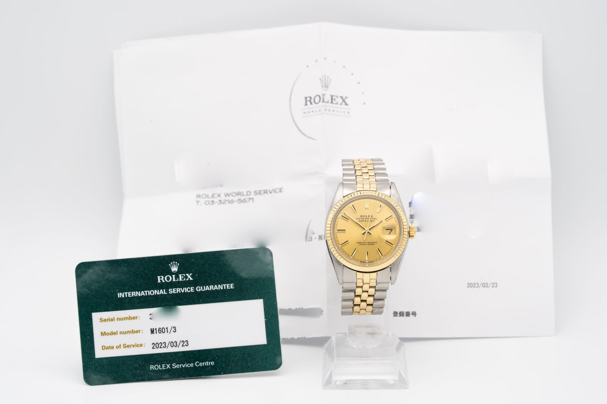 Rolex Datejust 36 1601 Rolex Service Stahl Gelbgold 750 Automatik 36mm