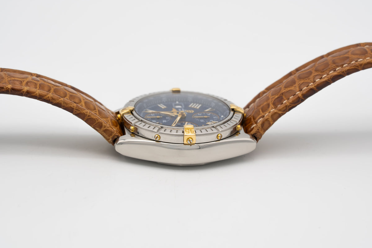 Breitling Crosswind Chronograph B13355 Stahl Gelbgold Automatik 43mm Papers